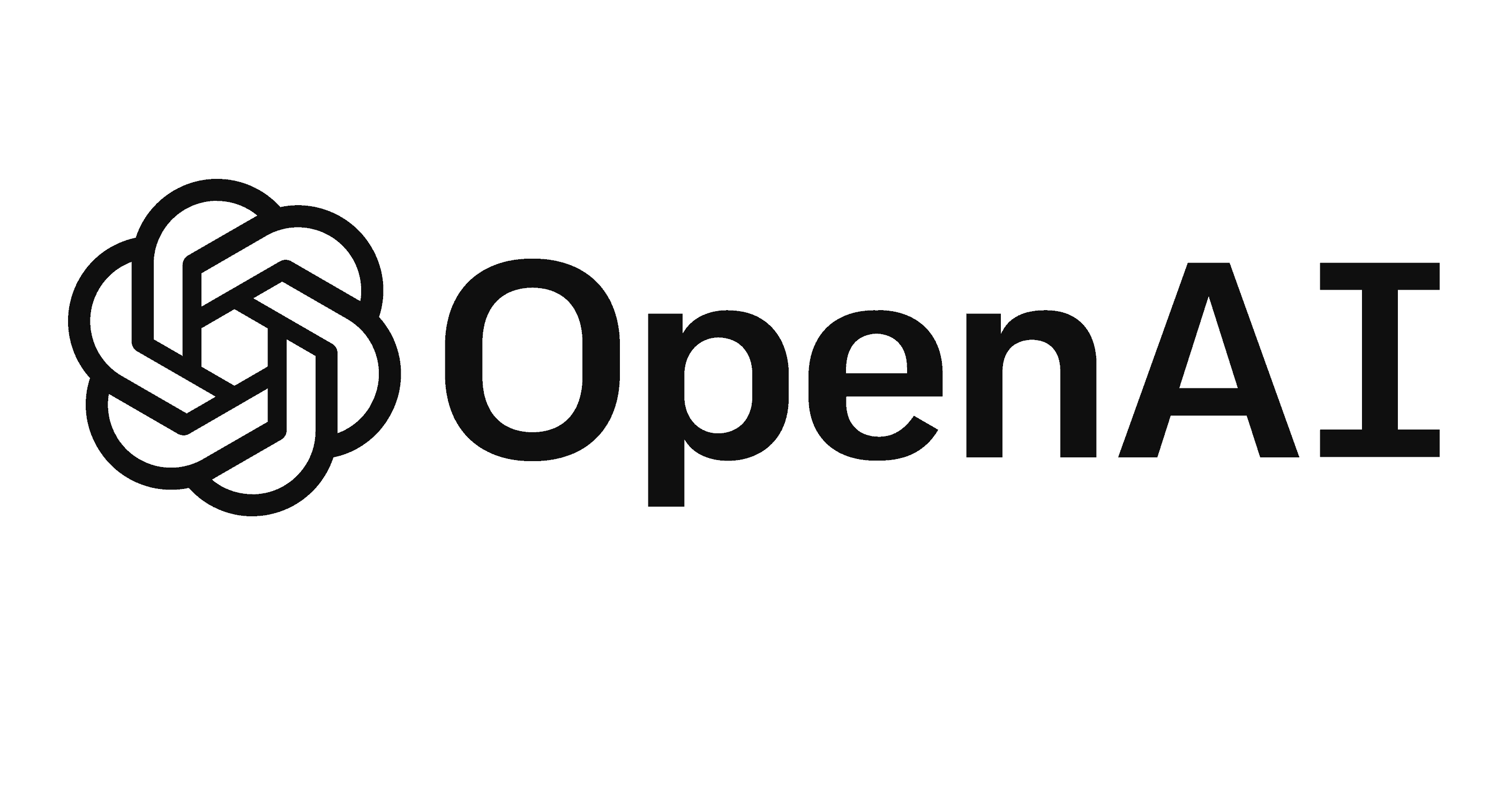 Logo Open AI con fondo blanco